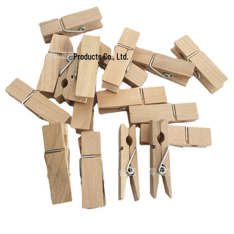 Маленькие клипсы из натурального дерева для хранения и фотографий (2.5~7.3см)