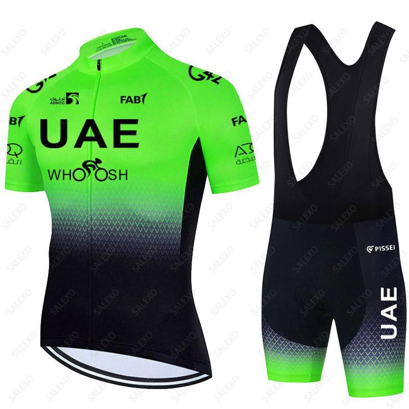 Mens Womens Cycling Jersey Set Gradient Color Short Sleeve Bike Riding Outfit Quick Dry Sportswear