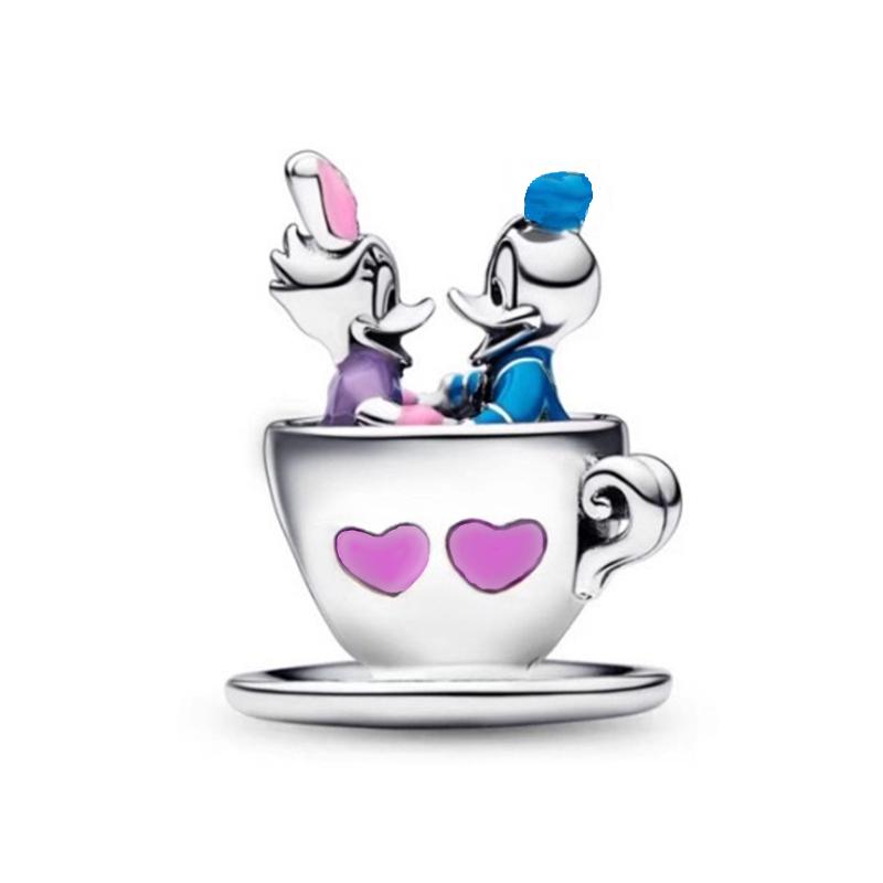 Новые Шармы-Бусины Серии Микки и Минни Miniso Оригинальные Идеально Для Браслета Бусины Дональд Дак Шарм Женские Тонкие Ювелирные Изделия