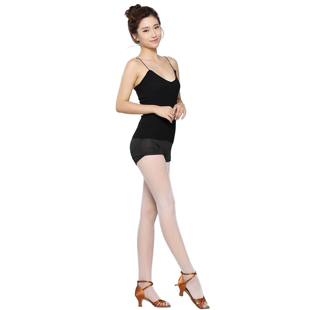 Women's Latin Dance Tights Latin Fishnet Stockings Ballroom Dance Fine Mesh Caramel Color Fishnet Tights Small Mesh Pantyhose