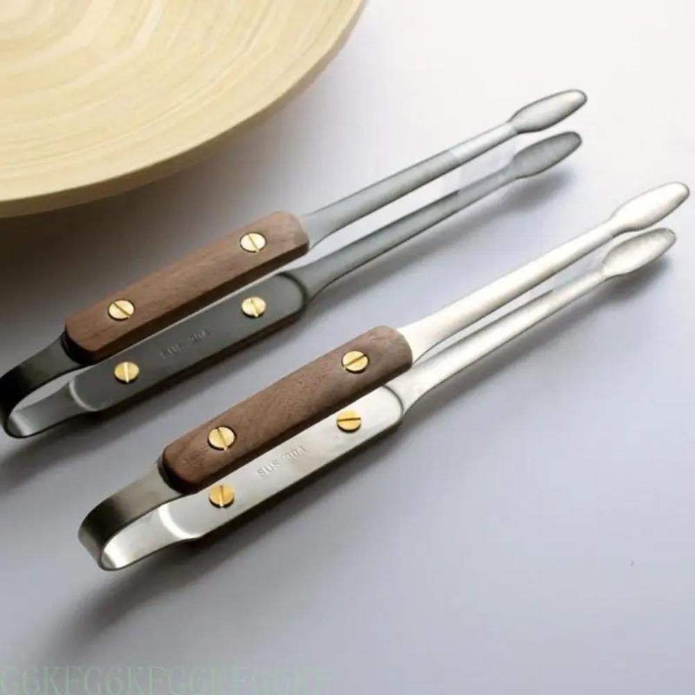 Anti-scalding 304 Stainless Steel BBQ Tongs Anti-slip Barbecue Tool Steak Clip Home Cooking