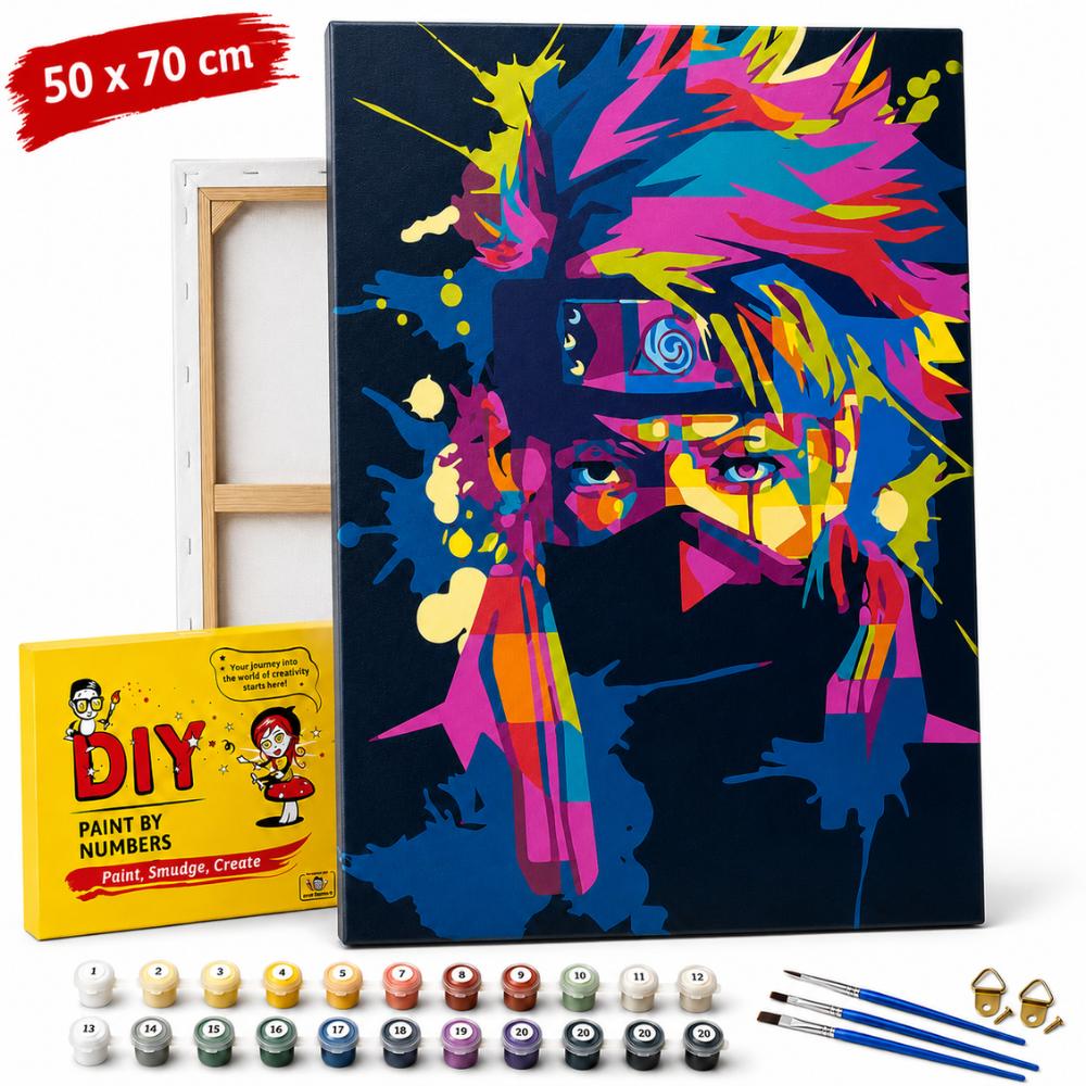 Obraz Do Malowania Po Numerach Z Ramą Anime Naruto 50X70 Cm