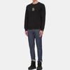 Evisu Свитшот унисекс с принтом в виде букв, с круглым вырезом, длинным рукавом, черный 2EAGNM1SW424XXCT