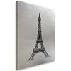 Canvas Print Silver Eiffel Tower Paris