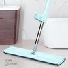 Flat Floor Mop Steel Handle Free Hand 360°Spin Microfiber Mop Dry Wet Kitchen Clean