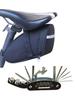 CIWS Saddlebag with Seat Belt and Set Bicycle/Motorcycle Multi-Tool (Black)