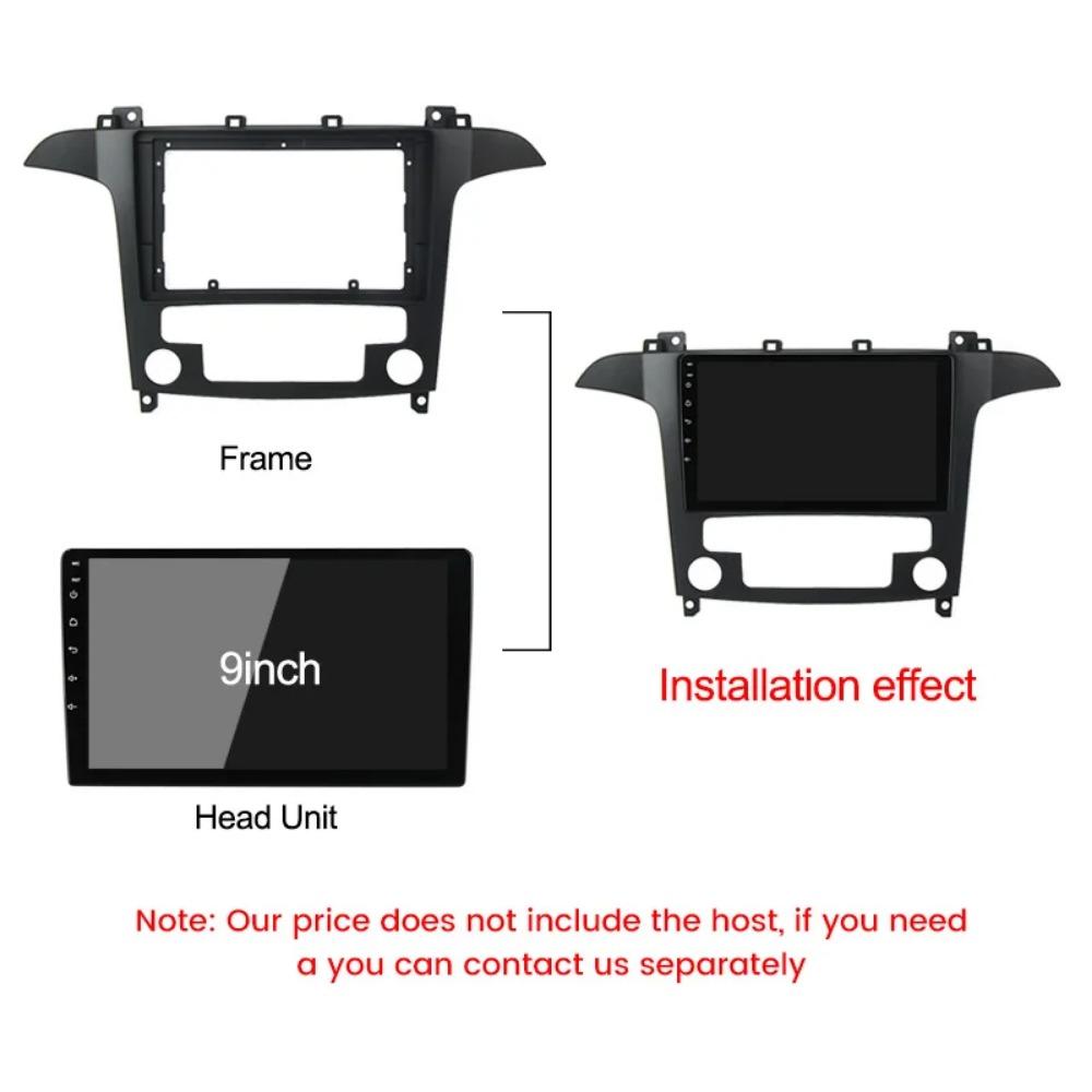 9-дюймовая 2din автомобильная радиостанция Android Fascia для FORD S-Max S Max 2006 - 2015 Установка крепления на панель радиоприемника для приборной панели автомобиля Установка рамки DVD