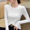Modal Bottoming Shirt Women's Black Crew Neck Summer New Long-sleeved T-shirt with Thin Top