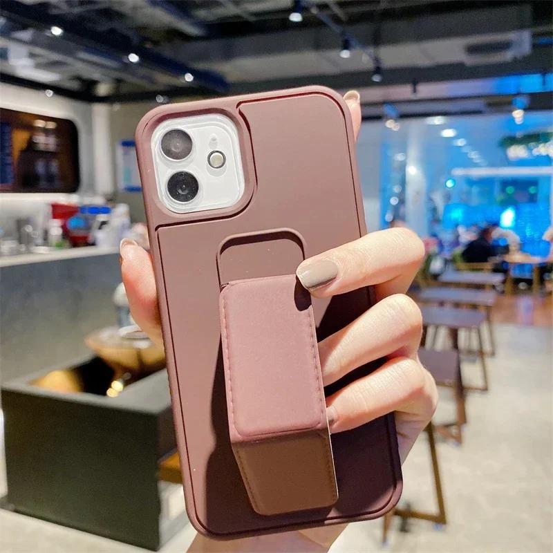 Магнитный держатель-подставка Ручной ремешок Чехол для IPhone 17 Air 16 15 14 13 12 11 Pro Max Plus 16Pro 17Pro ProMax Подставка Чехол для телефона