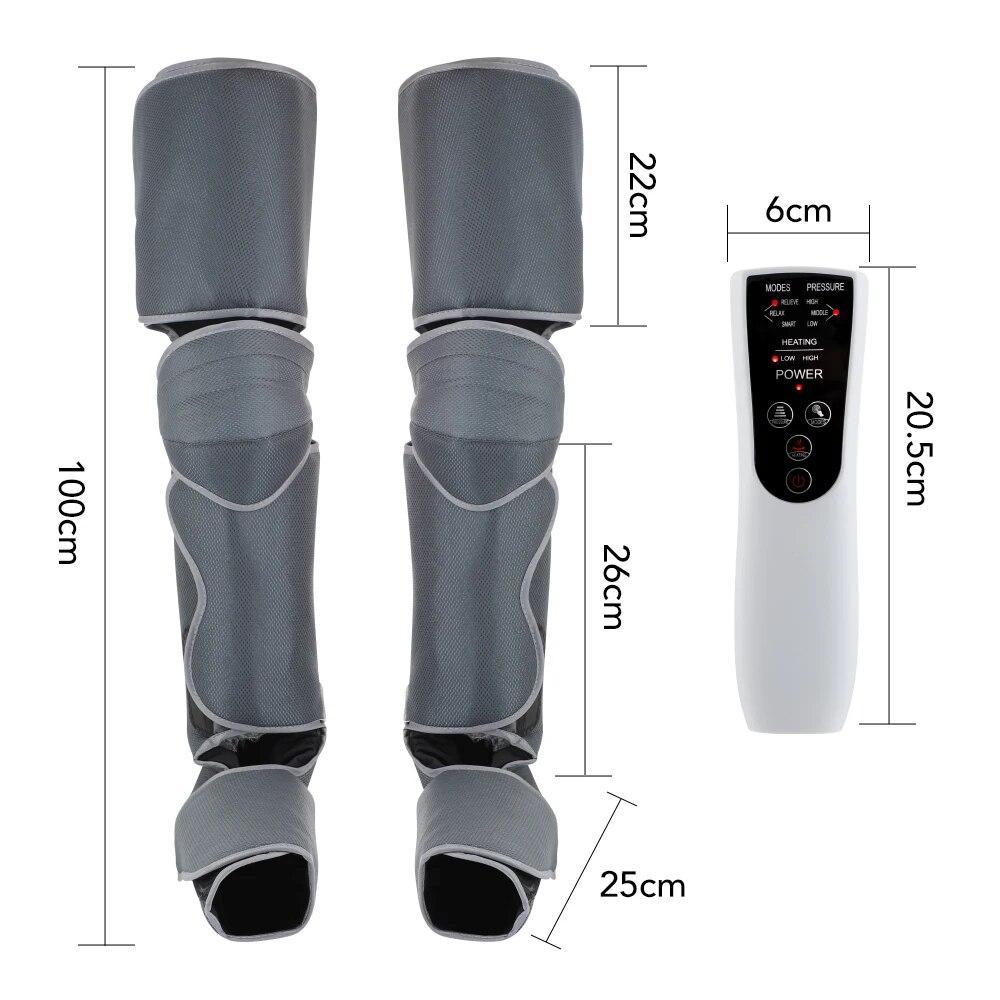 360° Foot Leg Massager With Heat Compression Blood Circulation Lymphatic Drainage Calf Foot Massager Warm Compress Pain Relief