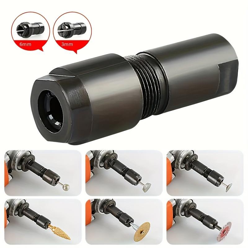 1pc 3/6mm Angle Grinder Modified Adapter To Straight Grinder Chuck For 100-type Angle Grinder M10 Thread Grinding Cutter