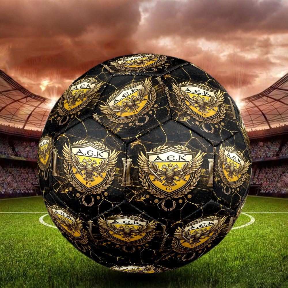 AEK Athens FC Print Size 5 Soccer Ball, Standard Match Football for Sports Game and Team Practice, Ideal Gift for Soccer Fans