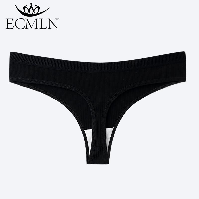 Женские хлопковые трусики с низкой талией в вертикальную полоску, простые удобные стринги, пригодное для носки нижнее белье на четыре сезона
