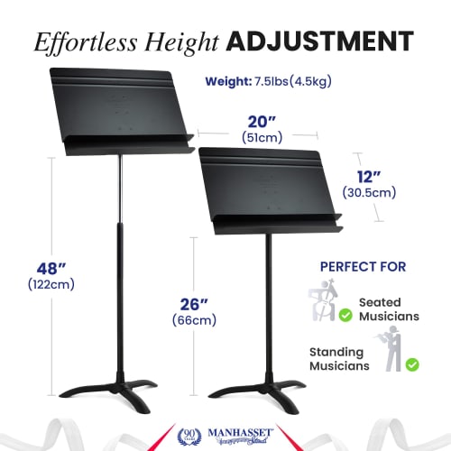 Manhasset M50 Orchestral Music Stand, Black