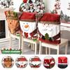 1 шт. рождественские украшения 2023, Рождественский чехол на стул, Санта-Клаус, снеговик, рукав для стула, фестиваль, домашний декор, украшение
