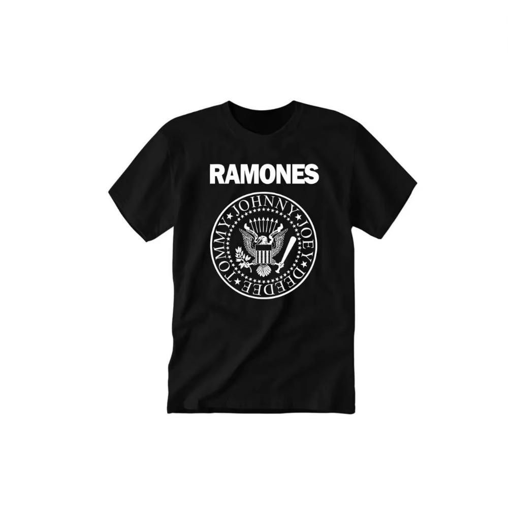 Летняя футболка The Ramones Панк-рок группа унисекс Одежда с короткими рукавами Повседневная Свободная с круглым вырезом качественная Футболка