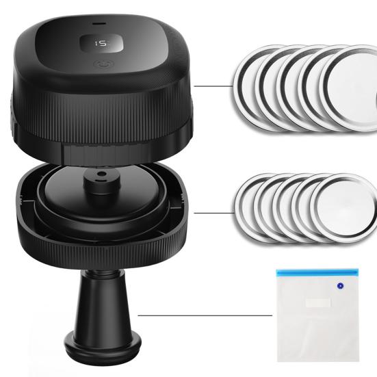 Электрический вакуумный упаковщик Mason Jar, мощное всасывание, низкий уровень шума, аккумуляторная батарея, беспроводное консервирование