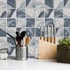 Gray Plaid Tile Sticker  Kitchen Backsplash Oil-proof Bathroom Waterproof Home Decor Wall Decals Peel Stick Art Mural