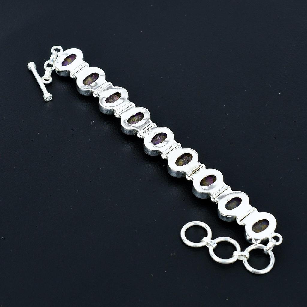 Фиолетовый браслет из колючей устрицы, браслет из стерлингового серебра 925 пробы, браслет с регулируемой цепочкой, браслет ручной работы в стиле бохо, ювелирные изделия с драгоценными камнями, подарки на помолвку