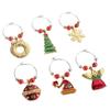 Glass Pendants Marker Xmas Christmas Decoration Christmas Pendants Wine Rings Party Accessories