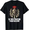 Si Vis Pacem Para Bellum | Латинская мудрость Пословица Футболка с графическим принтом Футболки Мужская Женская Оверсайз Футболка с круглым вырезом