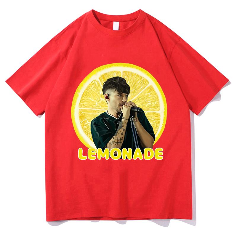 Louis Tomlinson Lemonade Tour 2025 Vintage Washed T Shirts Unisexs Unisex Hip Hop Punk Gothic Short Sleeve Tshirts Streetwear Tops