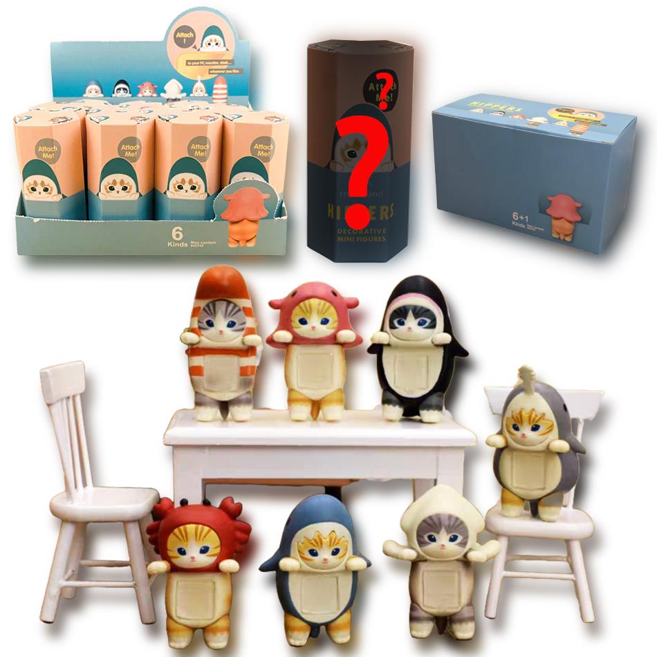 Новая Слепая Коробка Mofusand Хипперс Мини-фигурка Акула-Кот Фигурка Действия Игрушки Для Фанатов Детей Рождественский Подарок