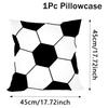 1 шт. Наволочка для декоративной подушки с футбольным мячом Чехол для подушки Для дома Дивана Спальни Комнаты Декор Спортивная Тема Футбол День Рождения Декор