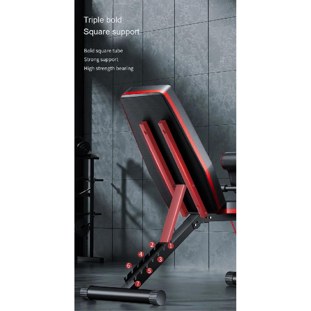 Fully foldable adjustable fitness bench, exercise use fitness dumbbell bench, multi-functional Roman chair, inclined bench