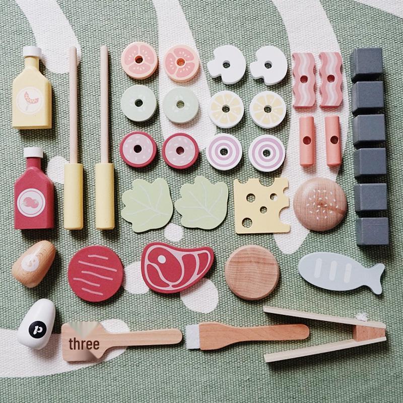 Nunukids Деревянный набор для барбекю и шампуров для детей