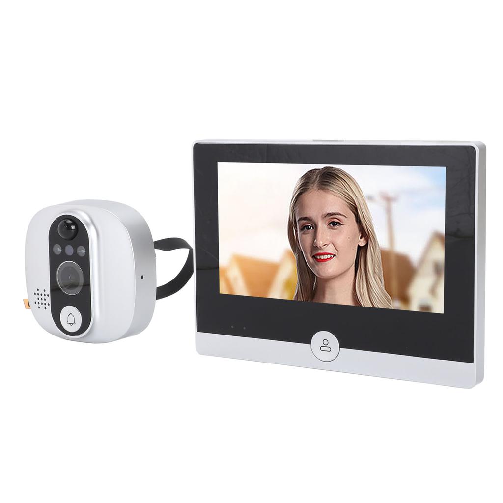 4,3-дюймовая дверная камера 1080P WIFI для входной двери, широкоугольная 150 градусов, с обнаружением движения, глазок-монитор