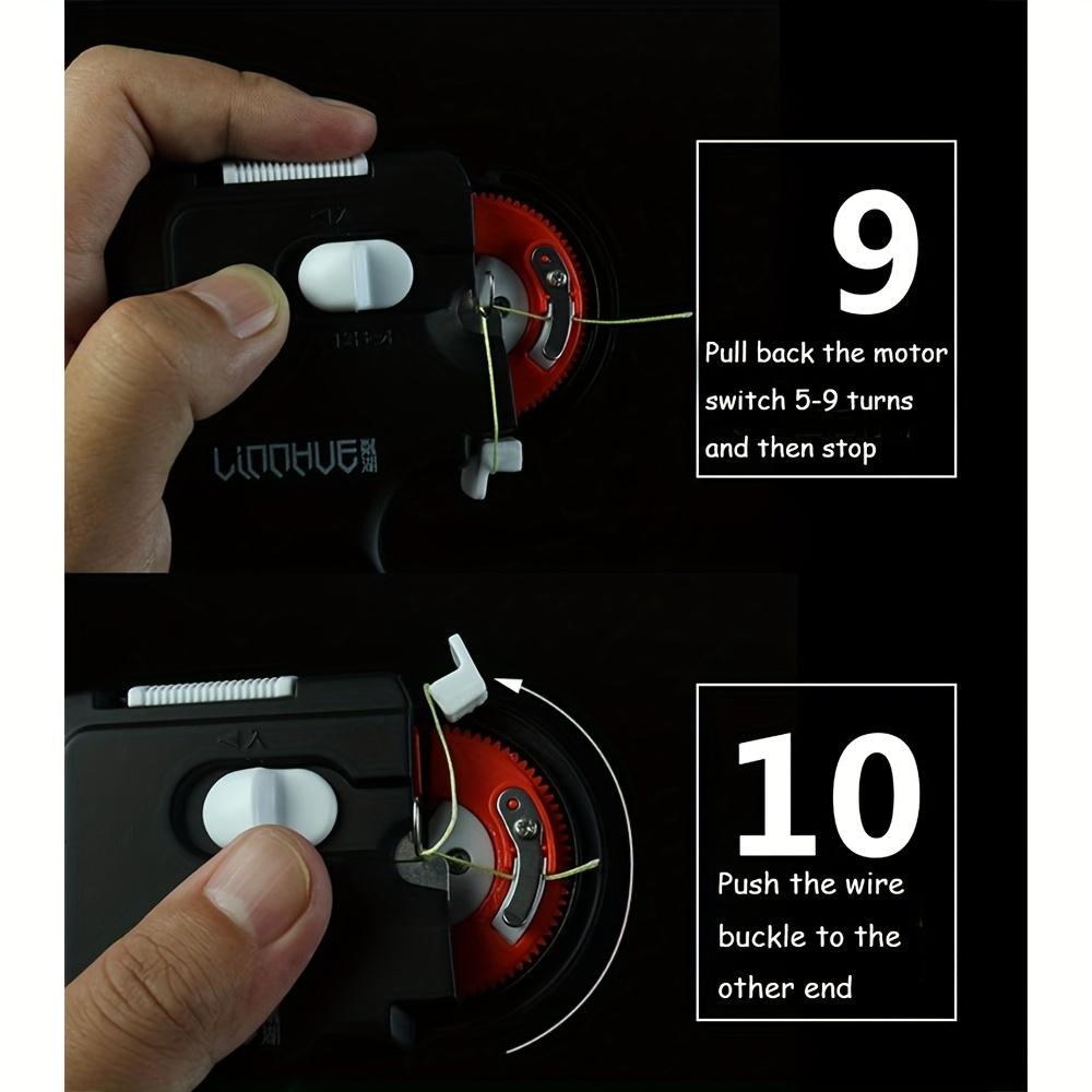 Автоматическая машина для вязки рыболовных крючков, портативный инструмент для вязки лески, универсальная адаптация, красный - идеально подходит для быстрой и удобной организации рыболовной лески