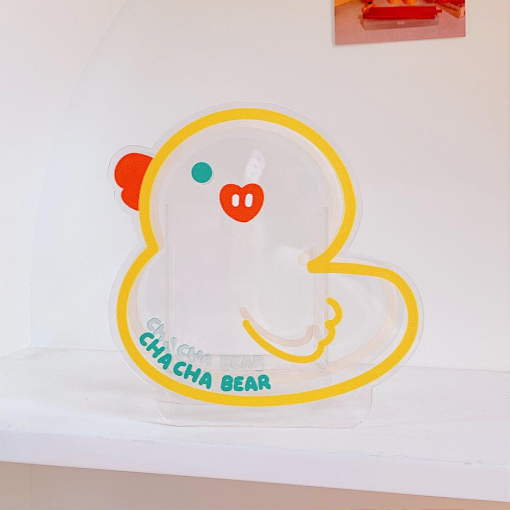 Kawaii прозрачный акриловый держатель для ручек, настольный органайзер INS, новая мода, милый медведь, кролик, офисные канцелярские принадлежности, коробка для хранения косметики