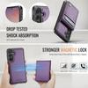 For Samsung Galaxy S26+ Leather Back Cover JEEHOOD J06 Magnetic Phone Case with Card Bag RFID Blocking