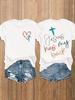 Unisexs Loose Fit Round Neck Short Sleeve Letter Graphic Tshirt