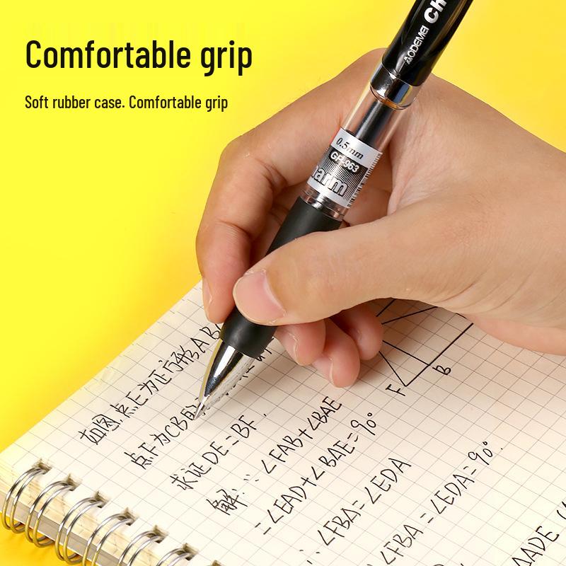 Набор из 100 стержней для черной гелевой ручки 0,5 мм - На водной основе, Шариковый наконечник, Нажимной механизм, Совместимы с красной ручкой