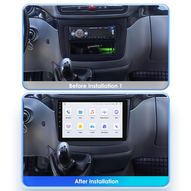 Hizpo Интеллектуальный экран Snapdragon Carplay Android для Mercedes Benz Vito 2 Viano W639 2003-2015 Видеоплеер Автомагнитола Мультимедиа GPS Автостерео