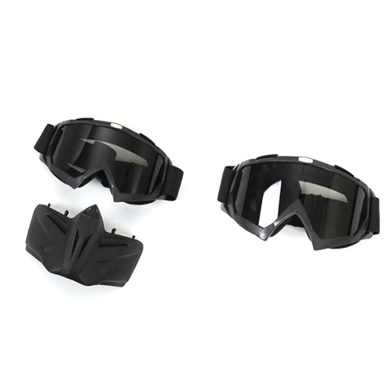 Велосипедные мотоциклетные очки, очки для защиты глаз, съемная маска для лица, регулируемая