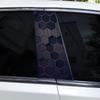 2 шт. Шестиугольная наклейка на автомобиль, наклейка на B-стойку автомобиля, крышка от царапин, наклейка на центральную стойку автомобиля, водонепроницаемая виниловая наклейка на автомобиль