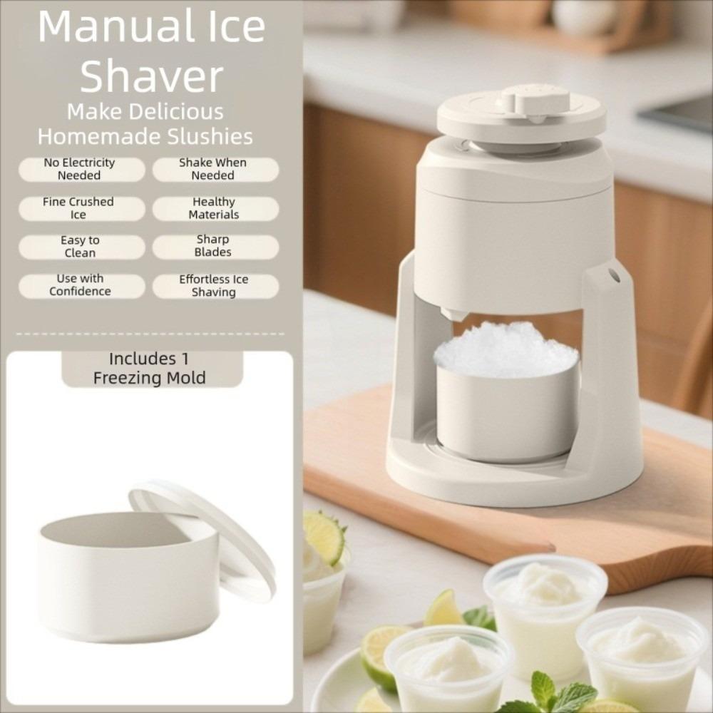 Compact Manual Shaved Ice Machine Portable Ice Slush Machine Labor-Saving Ice Crusher for Home