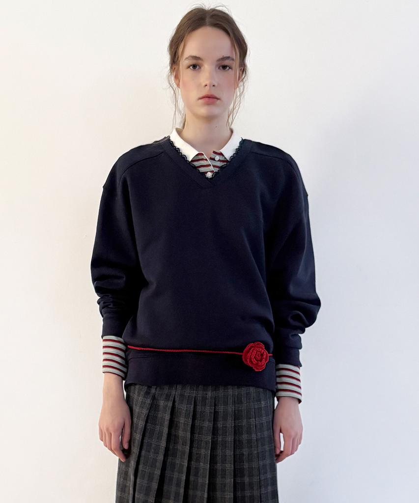 SINOON Sn Lace Sweatshirt (Navy)