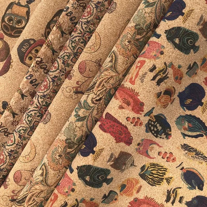 100x138cm Artificial PU Printed Leather Fabric for Background Decorative Shoes Fashion Fabrics DIY Design Material 0.5mm Thickn