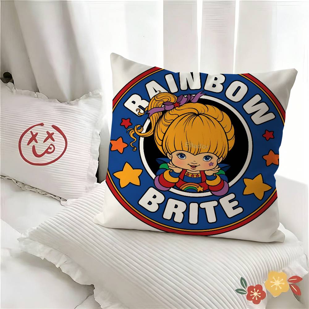 pc Cute RRainbows BBrite Pillow Case Fashion Square Pillowcase Bedroom Sofa Room Ins Decoration Leisure