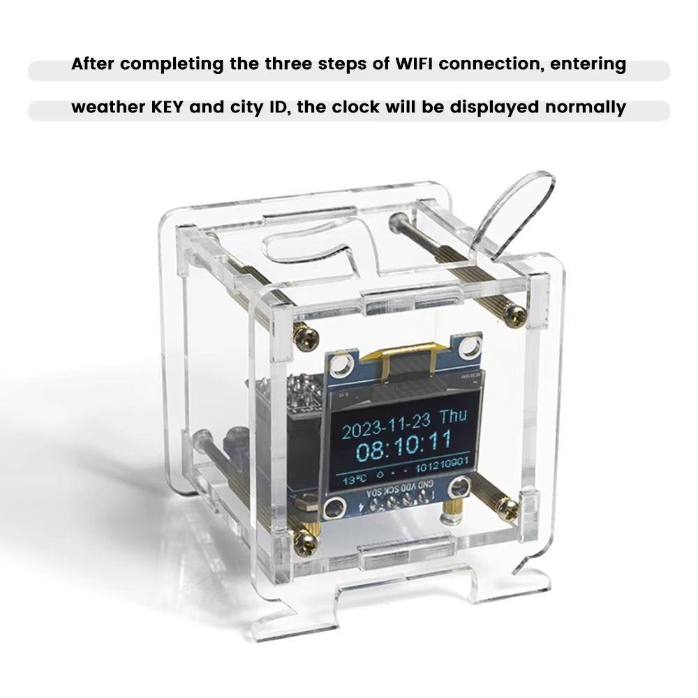 0.96 Inch OLED Display Digital Clock Kit Multifunctional Weather Clock  Fun DIY Project