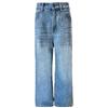 2024 Women's Retro High-Waist Washed Wide-Leg Jeans - Floor-Length Straight Fit