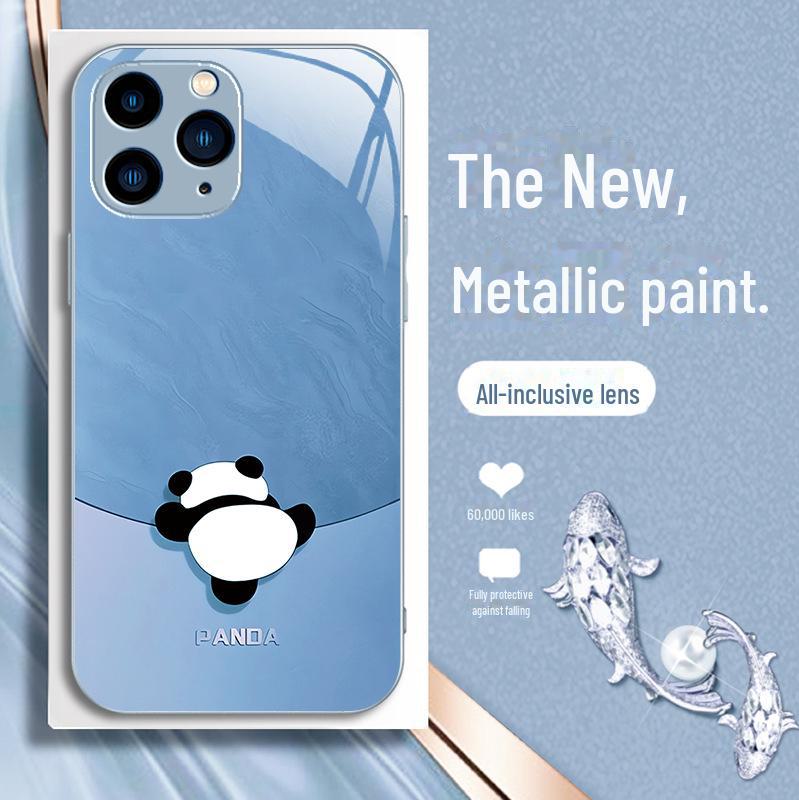Симпатичный чехол Max Anti-Fall Liquid Glass для Apple 15Promax и 14 Plus