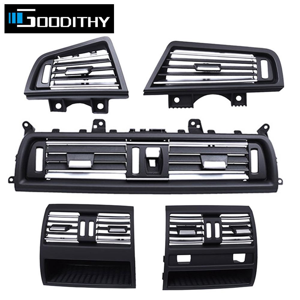 LHD RHD Front Central Full Chrome Air Conditioning AC Vent Grille Outlet Panel Cover For BMW 5 Series F10 F11 F18 520 521 523