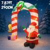 7.87FT Inflatable Toy Christmas Arch Santa Animal Gift Boxes Festive Gift Xmas Decoration Yard Supplies Home Decoration Ornament