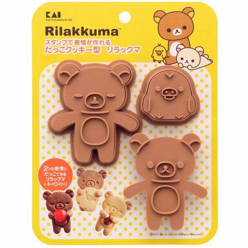 Формочка для печенья Kai KAI Штамп Rilakkuma позволяет создавать выражения лица Формочка для печенья Cuddle Сделано в Японии DN0200