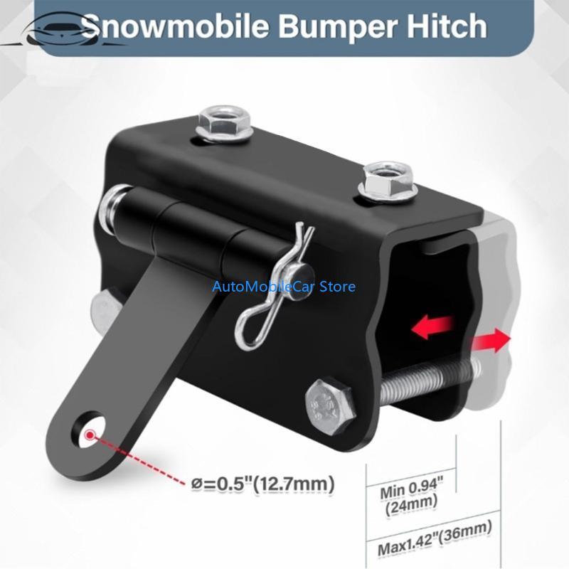G8TE Steel Snowmobile Trailer Hitch Adjustable Snowmobile Hitch for Enhances Safety
